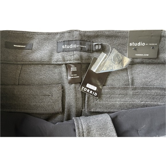 NWT Studio by Torrid Women's Dark Charcoal Heather Trouser Boot Cut Pants 18 - Picture 4 of 8